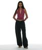 PARTIMENTO WOMEN Pocket Pointed Work Jeans_Grey