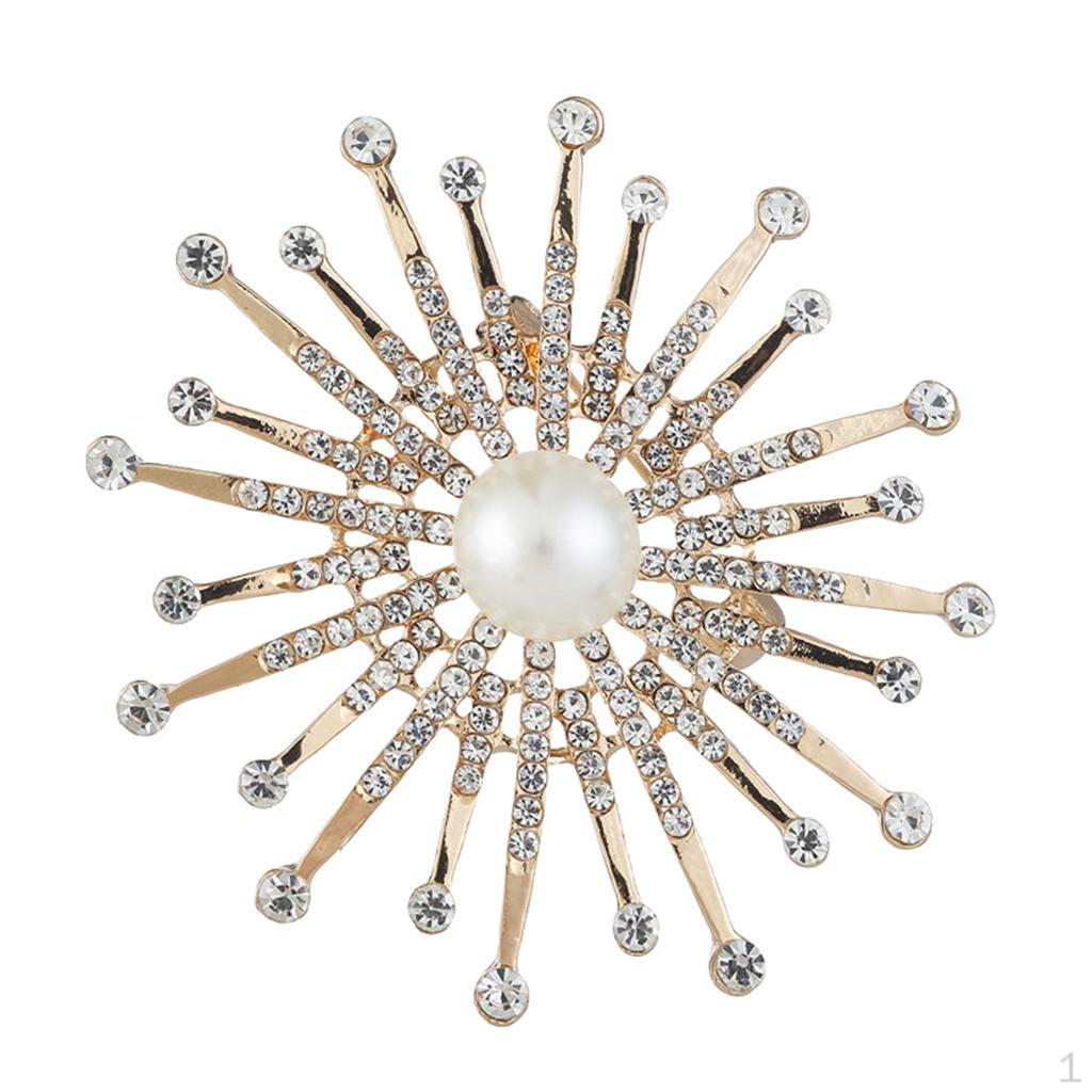 Brooch with Pearl Beads Lapel Pin Bridal Wedding Jewelry