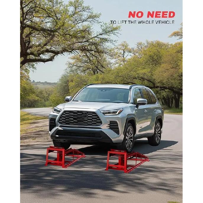 1pcs  Hydraulic Car Ramps 5T 11000lbs Low Profile Car Lift Service Ramps Truck Trailer Garage, Height Hydraulic Vehicle Ramps