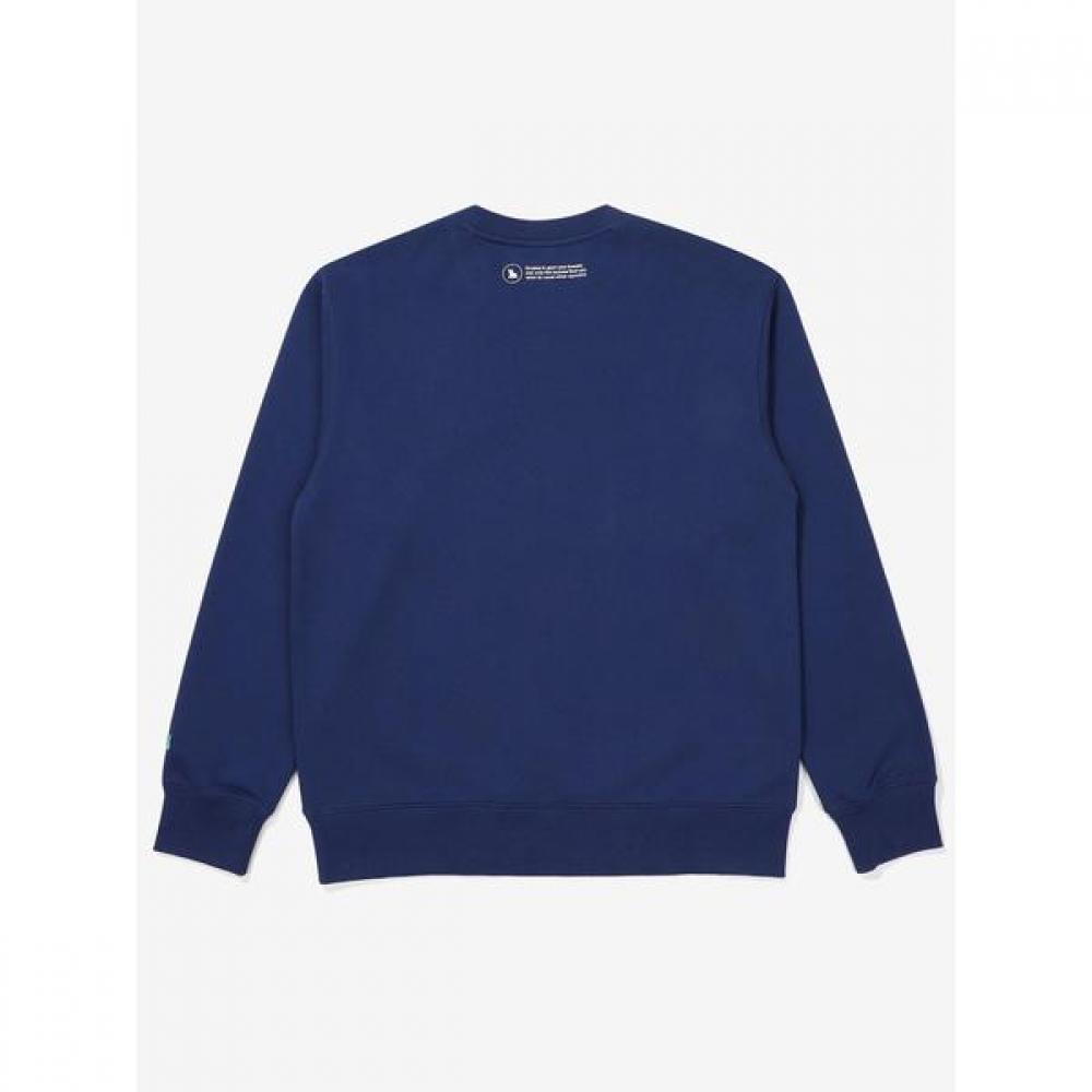 Animal Embroidery Wappen Sweatshirt  Blue 