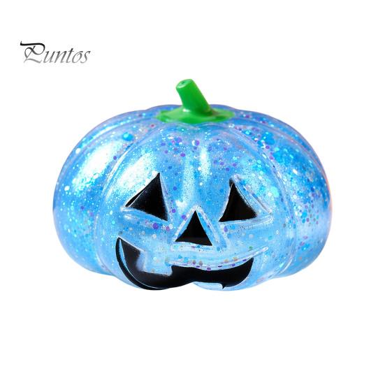 Glittery Fidget Ball 1/2/3Pcs Halloween Pumpkin Stress Relief Toy, Creepy Head Squeeze Elastic Toy Glitter for Kids Adults, Party Favors Relaxation