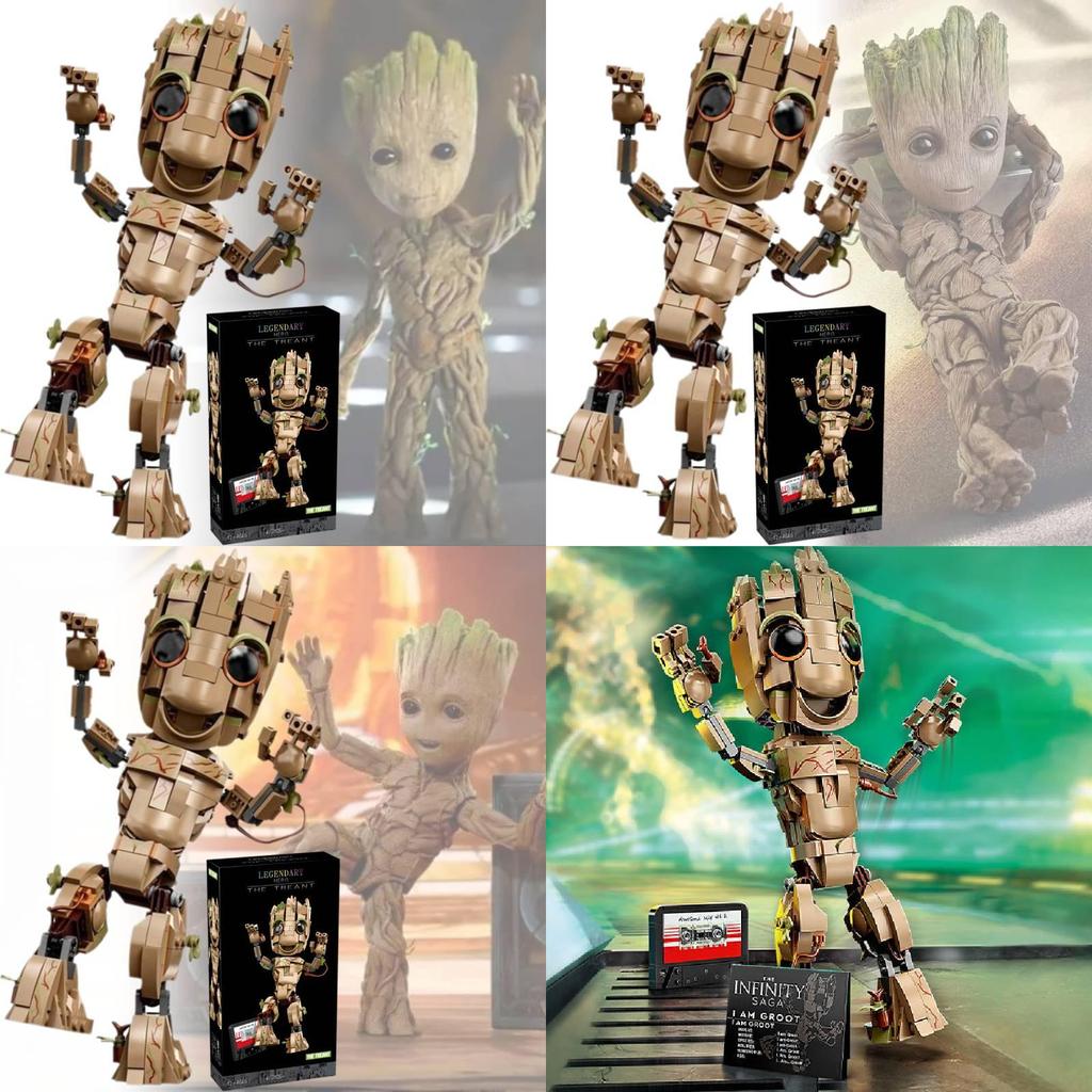 Groot Small Tree Man Building Blocks Creative Educational Toy For Boys