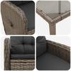 Outdoor Table Set 3 Pcs Light Grey and Dark Grey 90 X 90 X 75 Cm