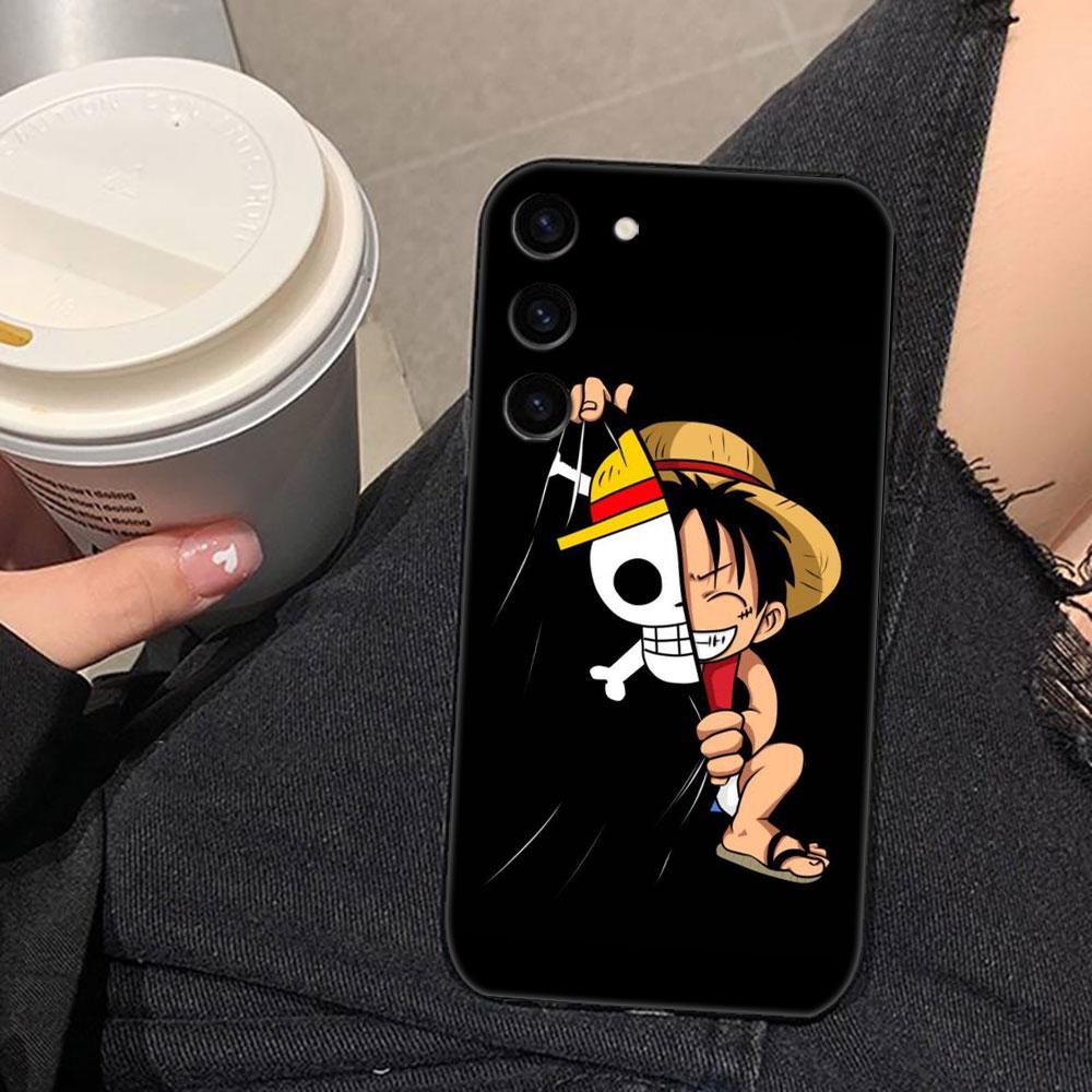 

One Piece Luffy Logo Hat Phone Case For Samsung Galaxy S26 S25 EDGE S24 S23 S22 S21 S20 FE S10 Ultra PLUS LITE Case Shell Cover Samsung S10PLUS