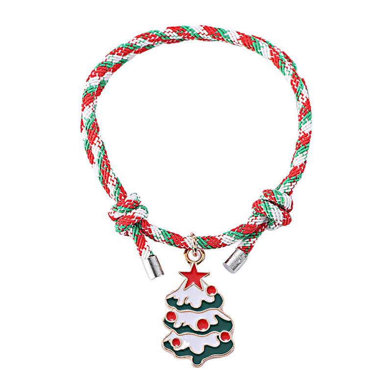 Colorful Christmas Cartoon Pendant Bracelet - Creative Holiday Jewelry