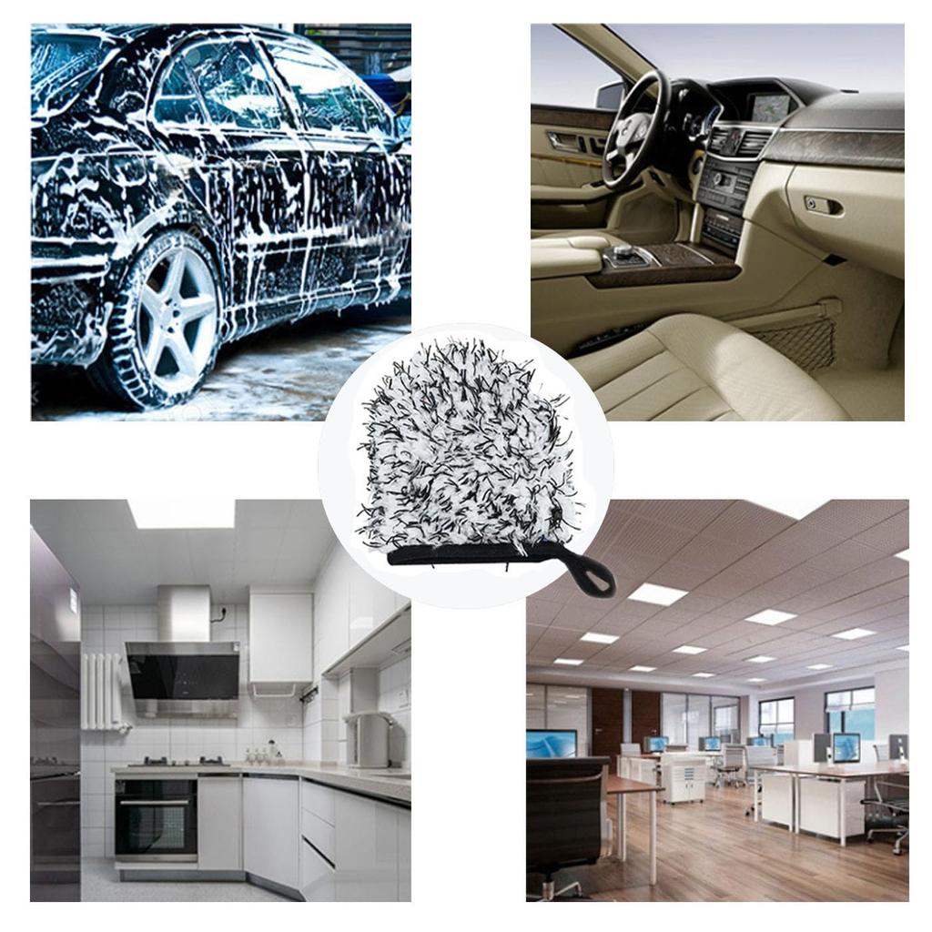 HUIKKJP Car Wash Mitt, Wheel Mitt, Car Wash Gloves, Microfiber, Multifunctional Car Wash Mitt,