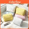 Waffle Makeup Bag With Butterfly Bow For Travel And Home Storage
