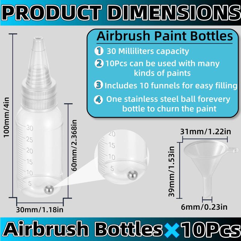 30ml Plastic Painting Spray Bottle With Mixing Bead For Acrylic Paint Storage