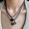 New Korean Fashion Star Pentagram Pendant Necklace for Women Men Black Rope Clavicle Chain Y2k Punk Hip-hop Party Jewelry Gift