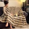 Luxury Tie-Dye Big Bubble Rabbit Fur Blanket & Duvet Cover, 2-in-1 Faux Fur Plush Throw, Ultra Soft Fluffy for Couch Bed Sofa