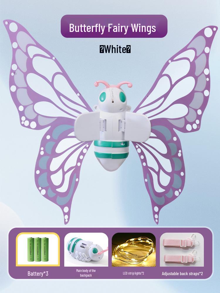 Luminous Musical Butterfly Wings - Angelic Back Decoration for Kids' Performances