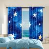 2 Pcs   Versatile Polyester Transparent Curtains for Home Decoration Starry Night for Use In Bedrooms and Living Rooms