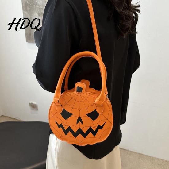 Casual Halloween Decor Pumpkin Purse Women Novelty Crossbody Bag Spooky Cute Purse Handbag for Trick or Treat
