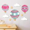 9 Pcs Hot Air Balloons Wall Art Star Cloud Balloons Nursery Wall Decor Boho Wooden Wall Sculpture for Kids Bedroom Playroom