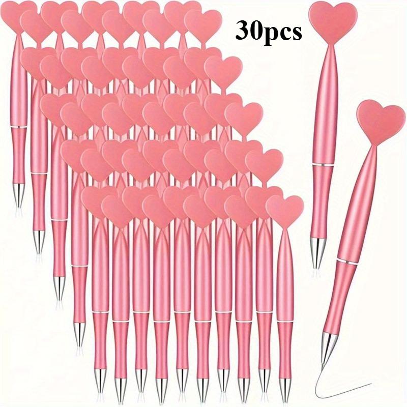 Pink Heart-Shaped Rotary Ballpoint Pens, Suitable for School Office Supplies, Wedding Signatures, Thanksgiving and Halloween,