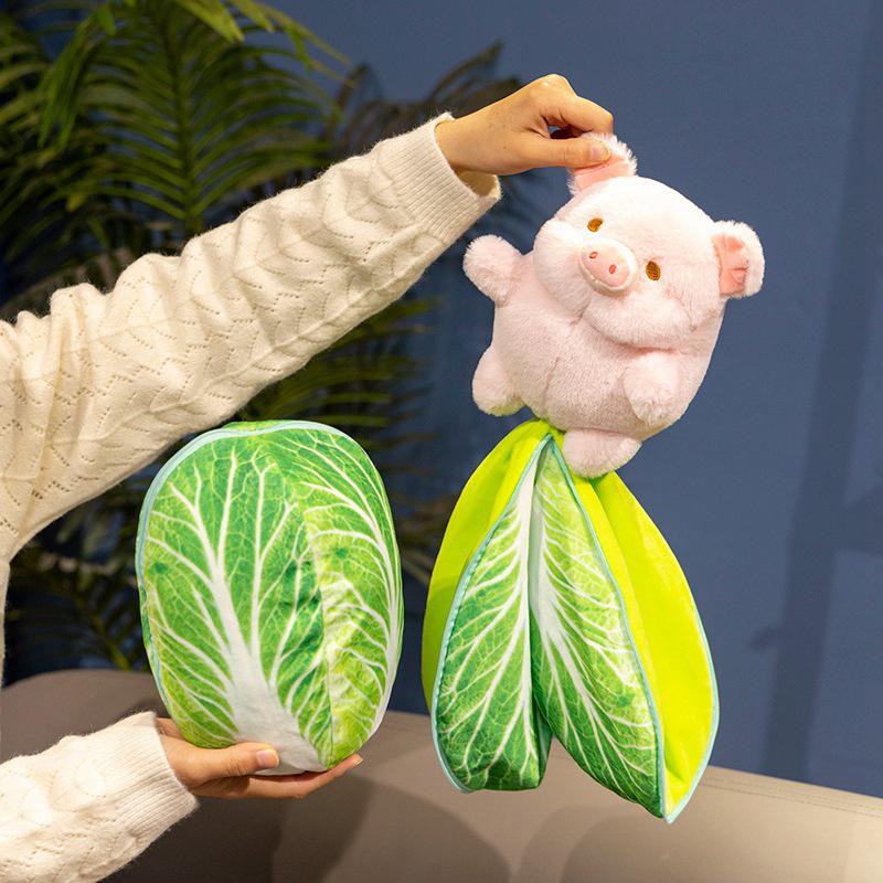 Plush Pig Claw Machine Toy - Internet Celebrity Style, Transforming Cabbage Pig Doll, Gift for Weddings & More