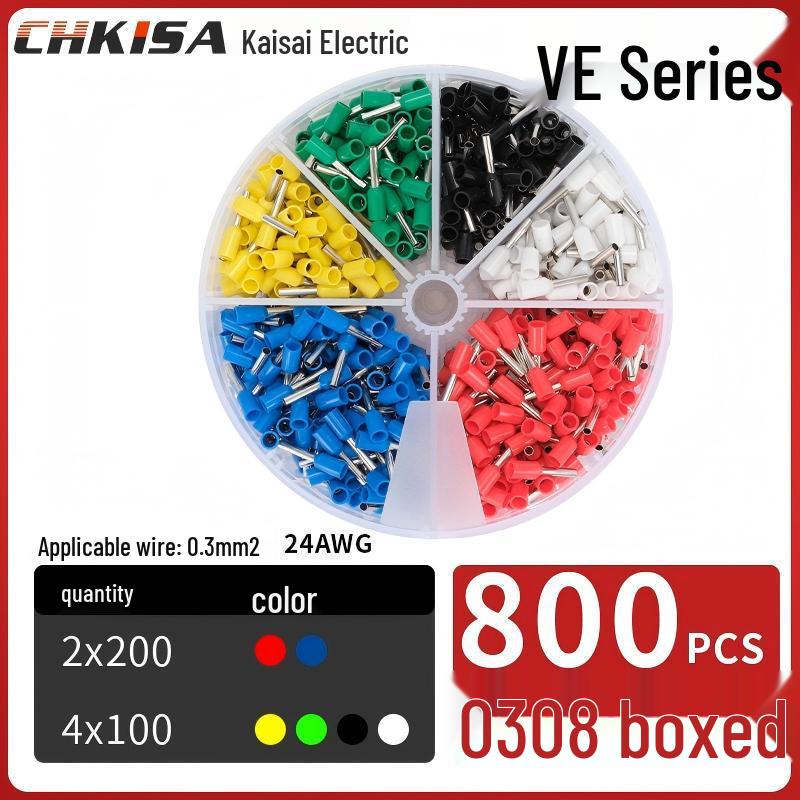 Round Tube VE Terminal Storage Box for Quick Wiring and Cold Pressed Ferrules