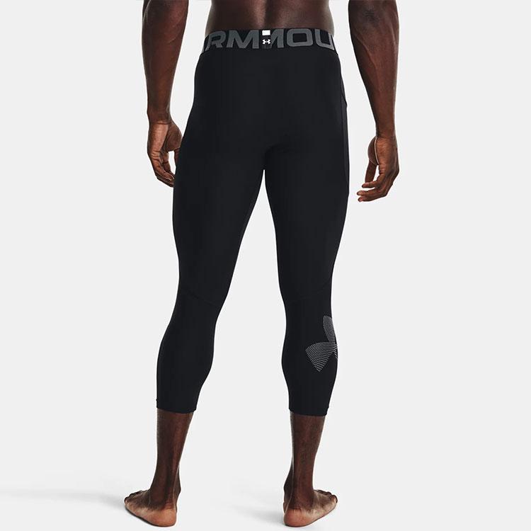 Under Armour Printed Training Compression Workout Capris Men bottoms Black 1370328-001