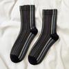 5 Pair Retro Harajuku Socks Korean Style Mid-calf Socks Fashion Striped Socks  for Women