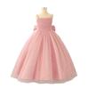 Children's Spaghetti Strap Sequin Flower Girl Dress - Puffy Tulle Skirt with Bow, Princess Gown for Weddings & Performances