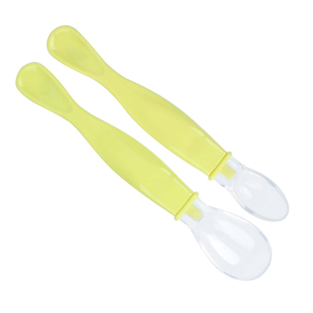 2pcs Baby Spoons Food Grade Silicone Spoons with Soft Tips Infant Feeding  Spoon Baby Utensils