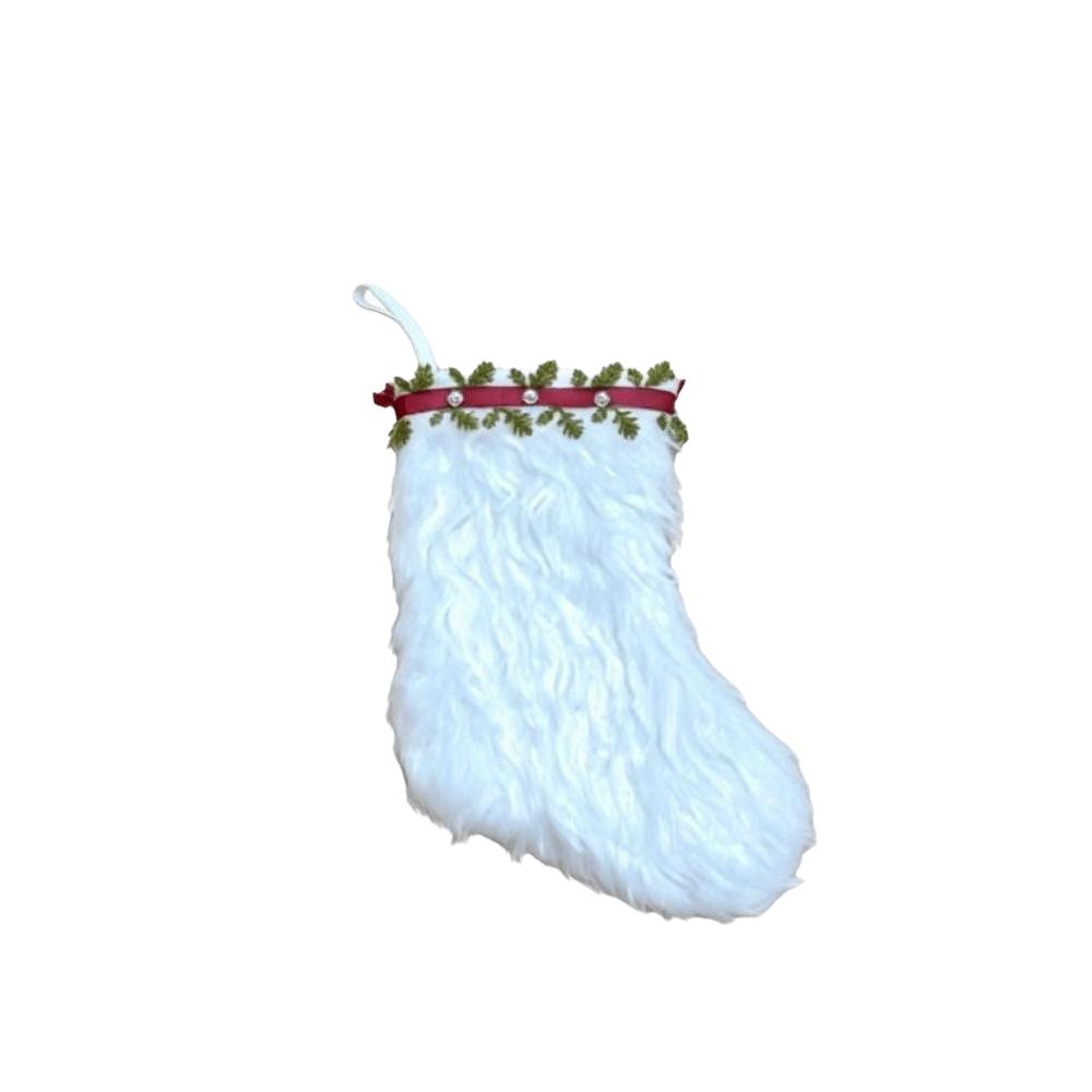 DIY Plush Sock Pendant Bow Christmas Hanging Decoration Festival Xmas Tree Ornament Party Supplies