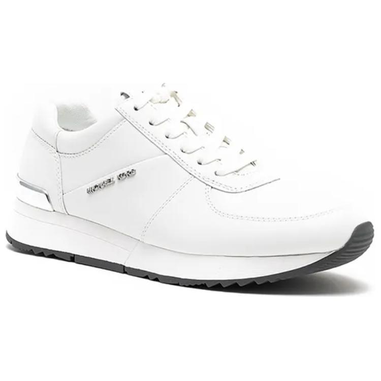 Michael Kors Leder Sport Leicht Low-Top Freizeit Schuhe Damen Sneaker Weiß 43R5ALFP3L085