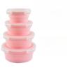 Set di Lunch Box Pieghevoli Rotonde in Silicone Bento Box Set da Quattro Pezzi Monostrato