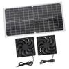 80W Double Solar Exhaust Fan with Monocrystalline Silicon Panel IPX7 Rain Proof High Speed Low Noise 6.7in Solar Ventilation Fan for Pet House