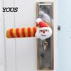 Christmas Door Handle Covers Knitted Doorknob Covers, Santa Reindeer Decor, Anti?Slip Protector Sleeves, Thermal for Winter Cushion Pads,