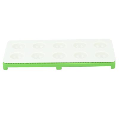 Ravioli Maker Press 10 Holes Iron ABS Durable Square Ravioli Maker for Home Dumpling Making Green