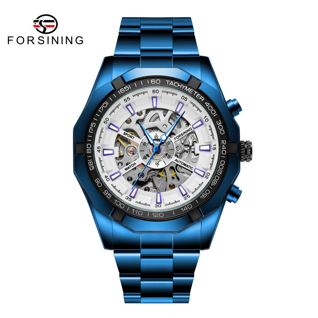 Forsining Chinese Relogio Forsining Montrepourhomme Stainless Steel Bracelet Mechanical Skeleton Automatic Watch Wristwatch Man