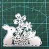 Bunnies Shape Cutting Dies Carbon Steel Die Cut Scrapbooking Embossing Templates for Scrapbooking Card Making Packaging