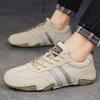 Fashion Classic Mens Shoes New Men's Flat Casual Shoes Handmade Comfortable Outdoor Men Shoes Breathable Beige Soft Loafers