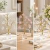 Crystal Blossom Tree Presentable Gold-Tone Metal with Square Base
