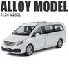 NEU 1/24 Benz V260 MPV Legierungsmodellauto Spielzeug Die-Cast Guss Sound und Licht Rückzieher Auto Spielzeug für Kinder Fahrzeug