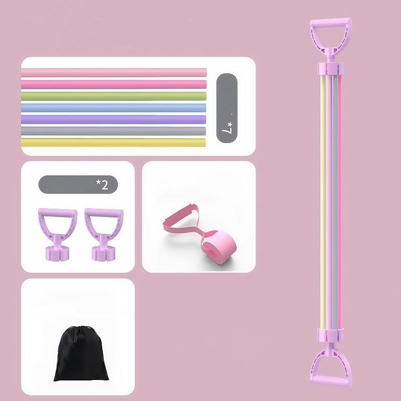 

11pcs/setWomen Upper Back Stretcher Rotatable Pull Cords Resistance Tubes For Shoulder Relief Home Fitness Yoga