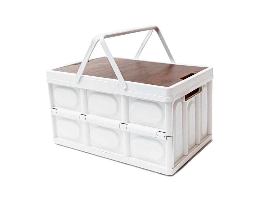 Portable Outdoor Folding Storage Box: Multi-Function Car Organizer & Household Basket for Camping and Sundries.
