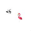 And Flamingo Resin Figurine Sculpture for Living Room Study Balcony Yard Art Ornament Holiday Spring