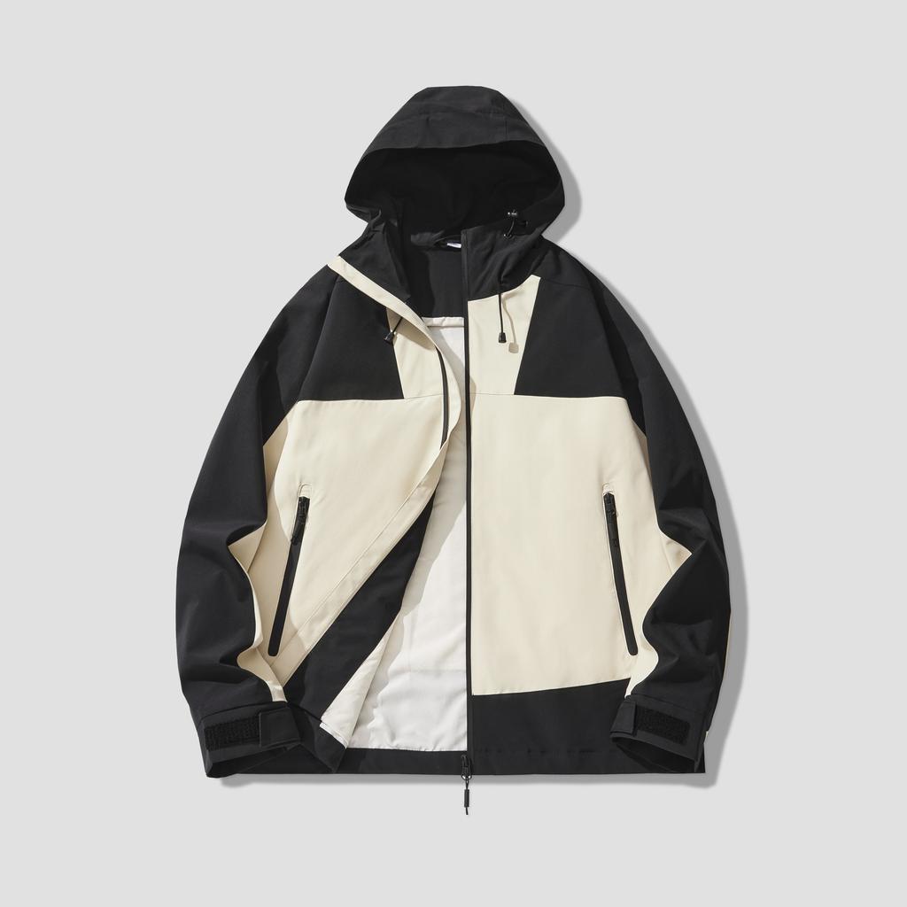 Mountain Outdoor Waterproof Quick-Drying Contrasting Jacket Men'S Loose Casual Men'S Splicing Design Jacket Top