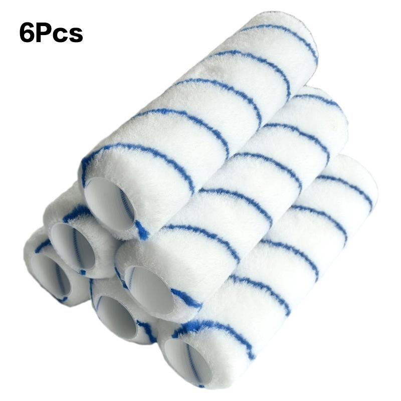 6/10Pcs 9-Inch X 1.5  Woven Microfiber Cage Paint Roller With Medium Pile 6Pcs