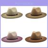 Jazz Style Unisex Felt Hat With Gradient Pattern For Fall Winter Fashion