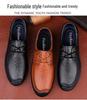 Men's Spring Lace-up Business Leather Shoes - Top Layer Cowhide, Trendy, Casual, Breathable Driving Shoes