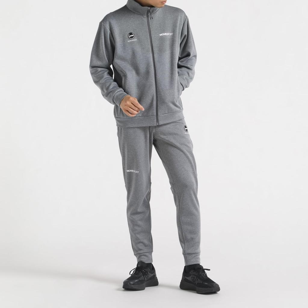 Sweat Descente Soft Warm Stand Jacket Stretch Thermal Training Running Gray L [Move Sports]