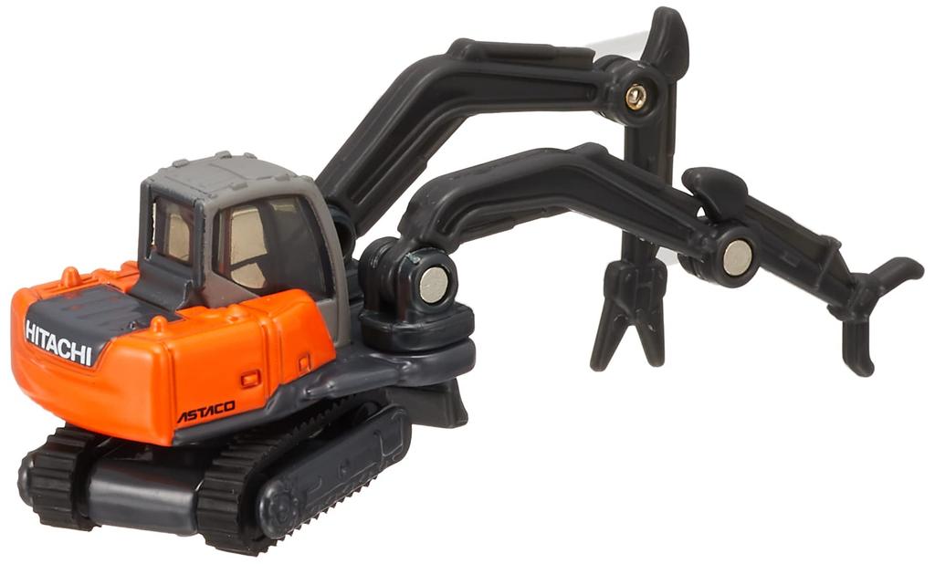 TAKARA TOMY Tomica 065 Hitachi Construction Machinery Heavy Machinery Astaco Miniature Car Toy for Ages 3 and Up No. Double-Armed (Blister Pack)