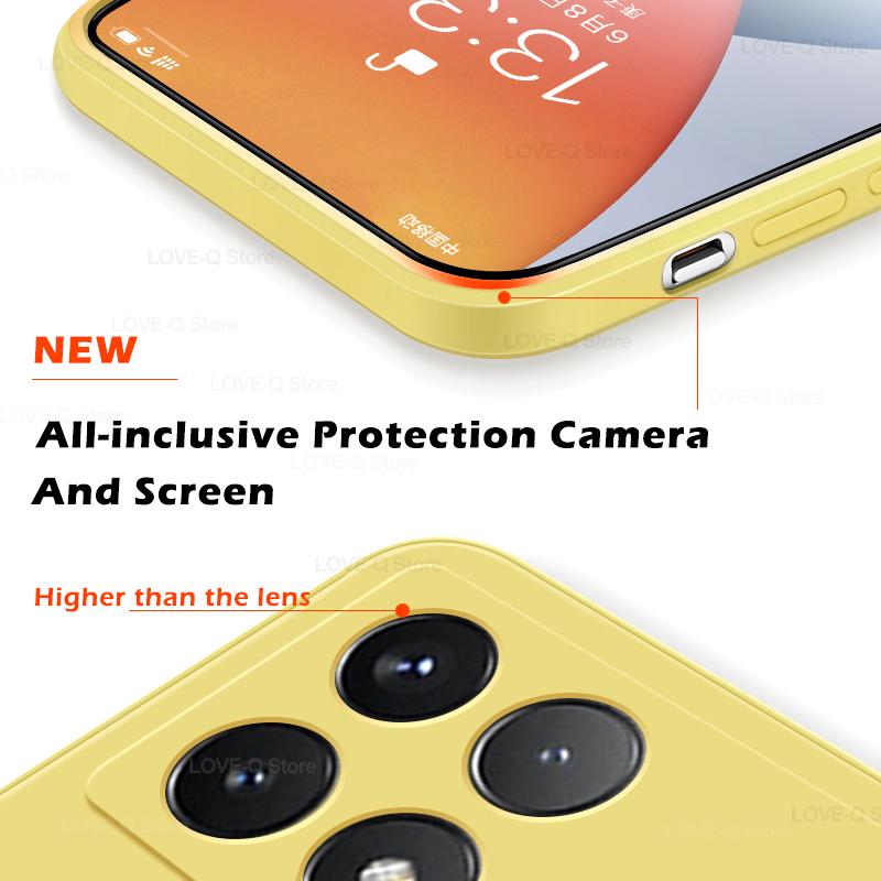 For Poco X6 Pro 5G Case Luxury Liquid Silicone Phone Case For Xiaomi Poco X6 Pro 5G Camera Protection Case