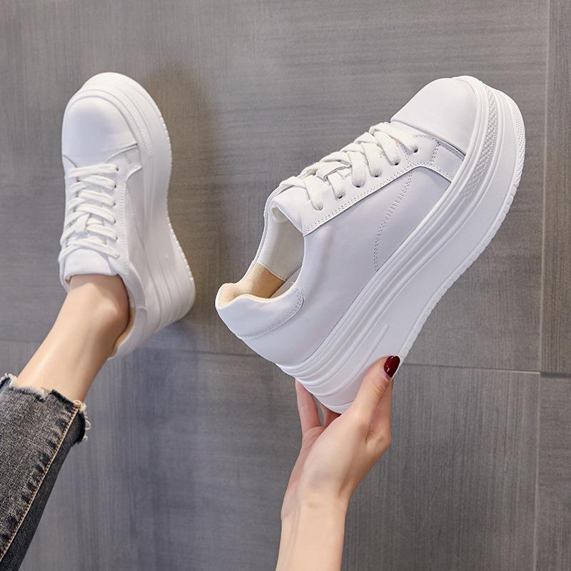 Women's Shoes New Thicksoled Heightening Cm Small White Shoes Women's Spot Student Muffin Shoes Women's Casual Single Shoes Women