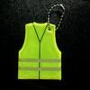 Reflective Multi-color Safety Pendant Vest and Keychain Charm for Night Travel, Ideal for Students' Backpacks.