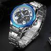 WWOOR Wò Ài 8868 Men's Trendy Luminous Steel Band Waterproof Quartz Sports Watch
