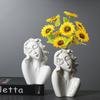 New Product Creativity Nordic Style Girl Dried Flowers Flower Vase Ceramic Home Office Home Decoration Ornament